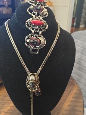 Selro Selini Vintage-Inspired  Necklace And Bracelet. Some Missing Stones